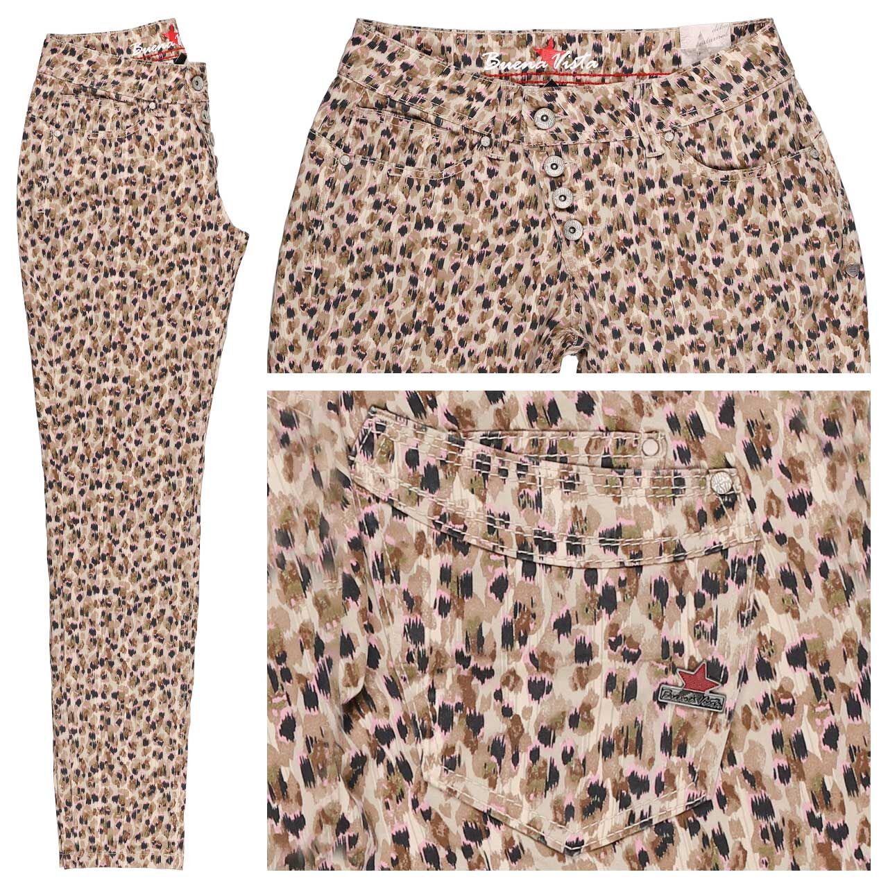 Buena Vista Malibu Cropped Stretch Twill Ankle Baumwollhose pink leo Buena Vista Malibu Cropped Stretch Twill Ankle Baumwollhose pink leo