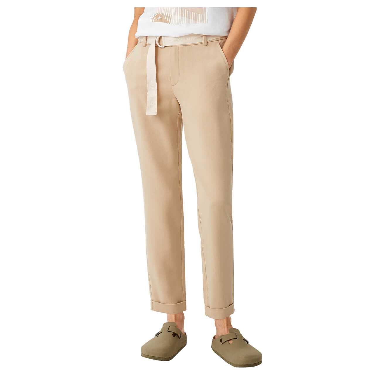 Comma Damen 7/8 Chinohose light brown