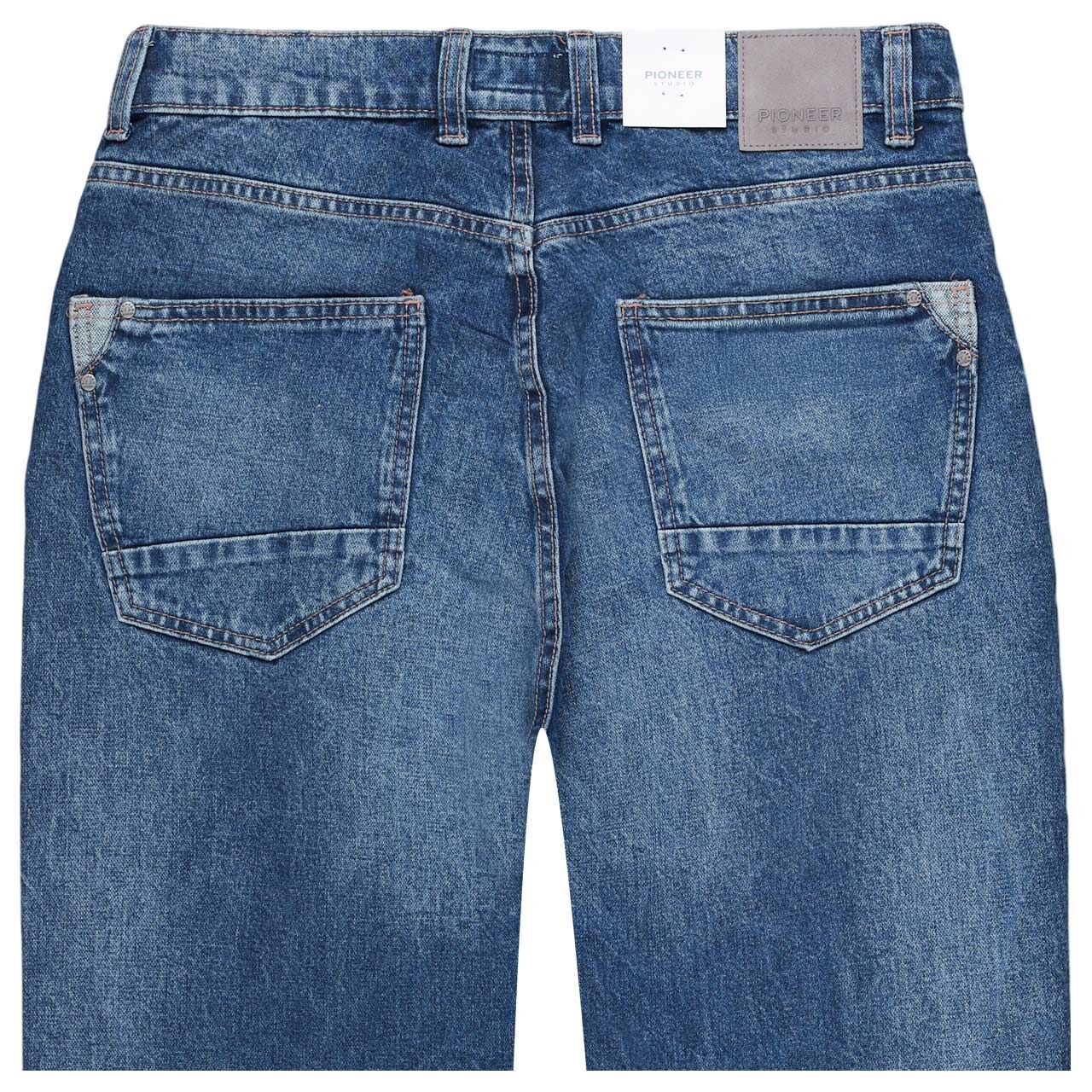 Herren Jeans Leroy in Blau verwaschen von Pioneer, detaillierte Rückansicht