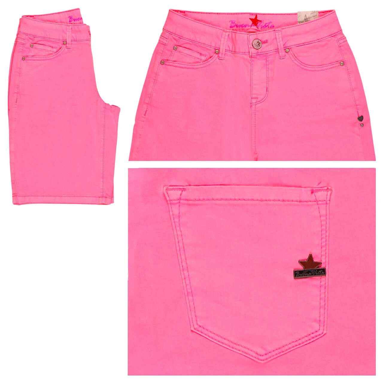 Buena Vista Italy-Short Stretch Twill Baumwollhose neon pink