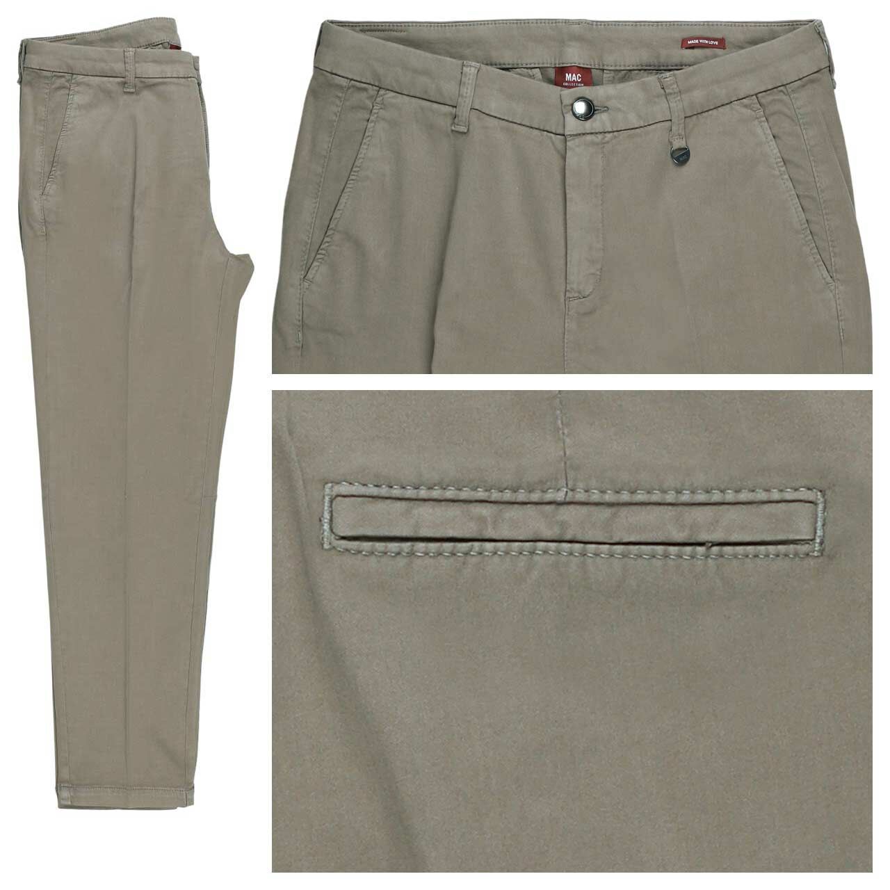 MAC Chino 7/8 Baumwollhose mud green