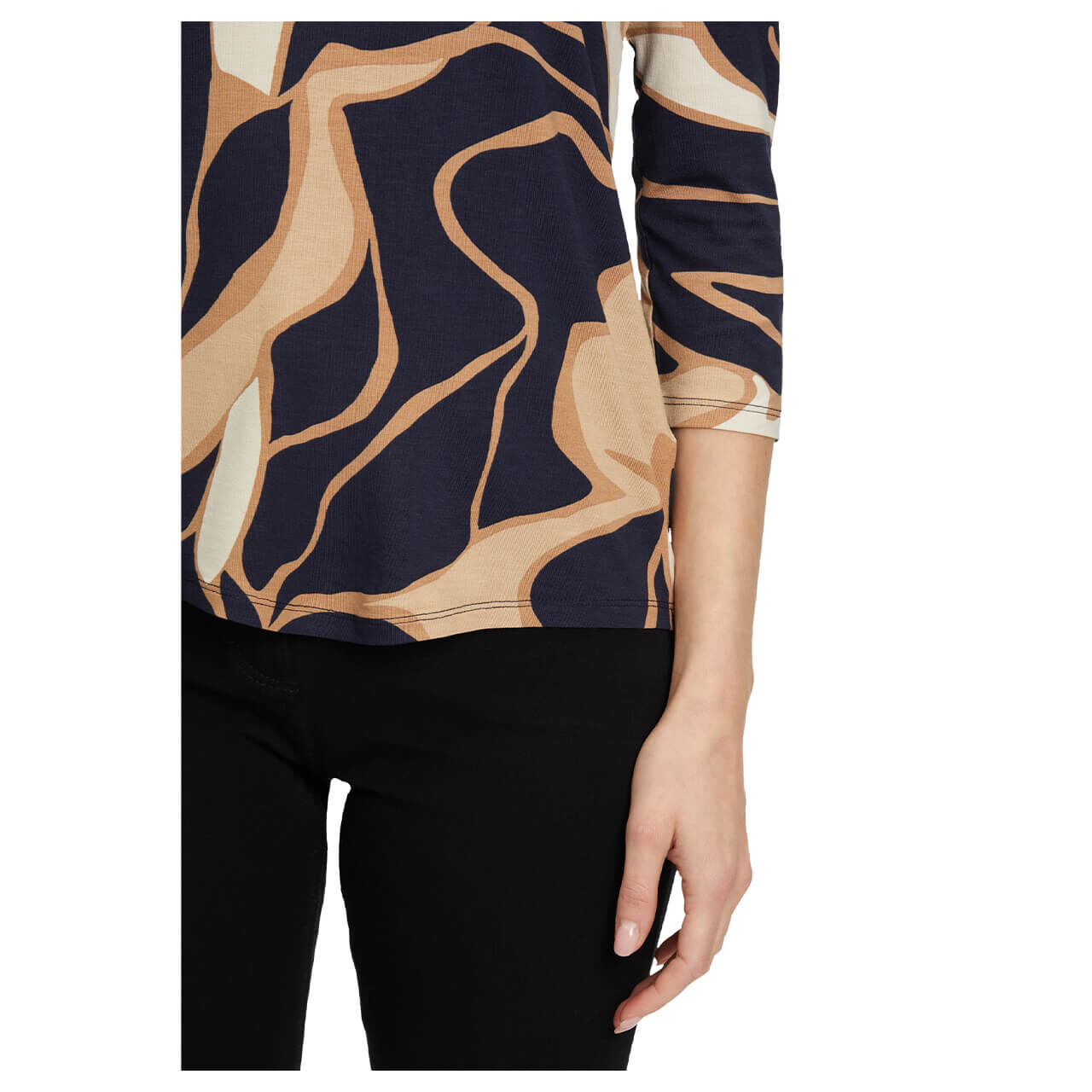 Betty Barclay 3/4 Arm Shirt dark blue beige Betty Barclay 3/4 Arm Shirt dark blue beige