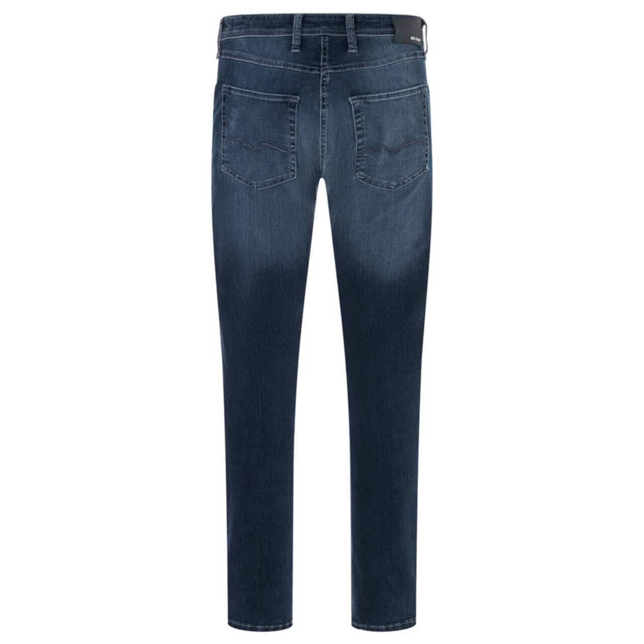 Stretch Herrenjeans Flexx von MAC in Dunkelblau verwaschen, Rückansicht