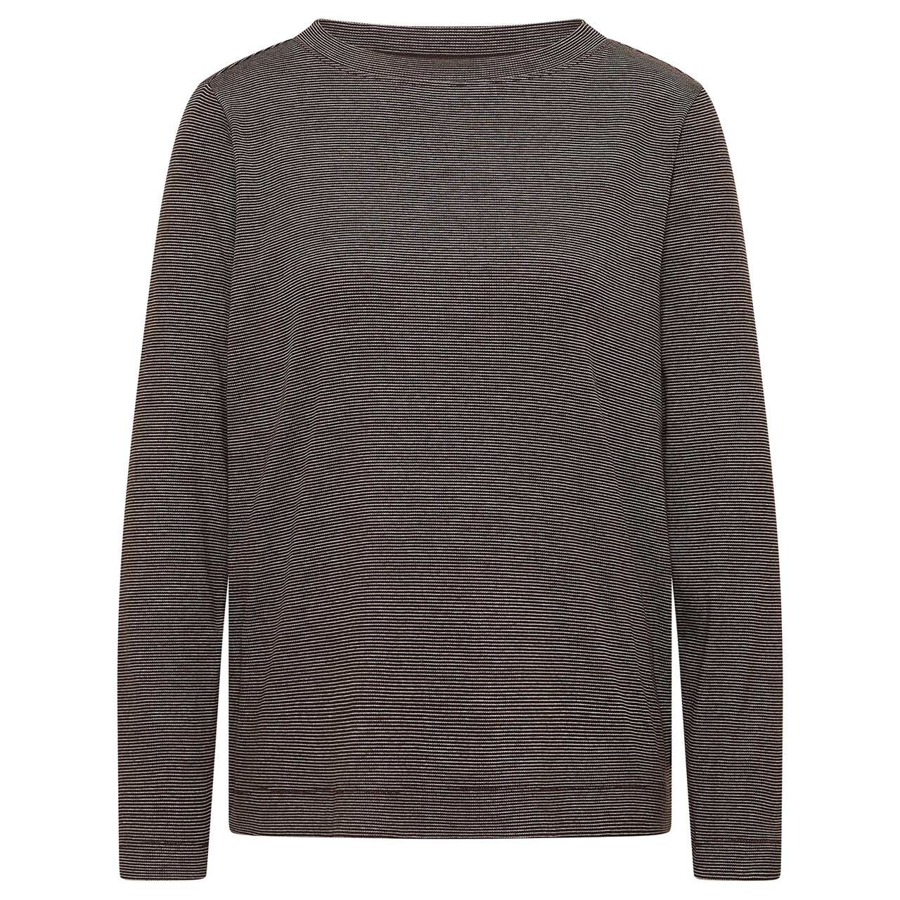 Cecil Damen Langarm Shirt Small Striped Boatneck tartufo brown Cecil Damen Langarm Shirt Small Striped Boatneck tartufo brown