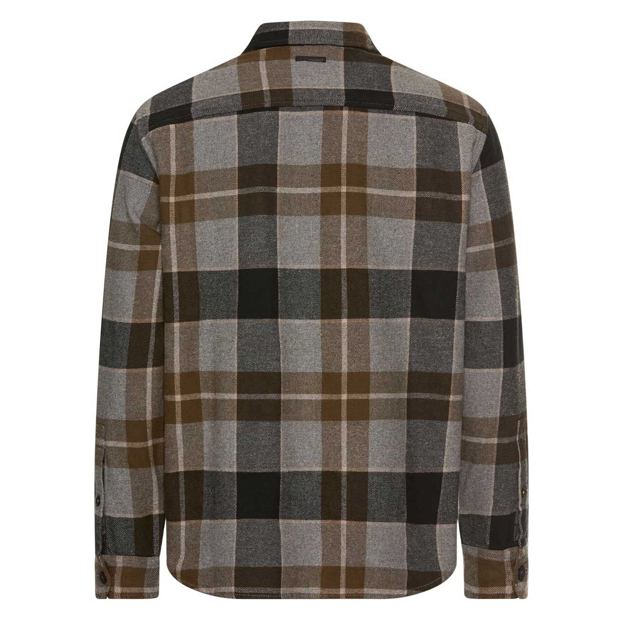 Herren Langarm Hemd von Camel active in der Farbe Grau kariert, Rückansicht