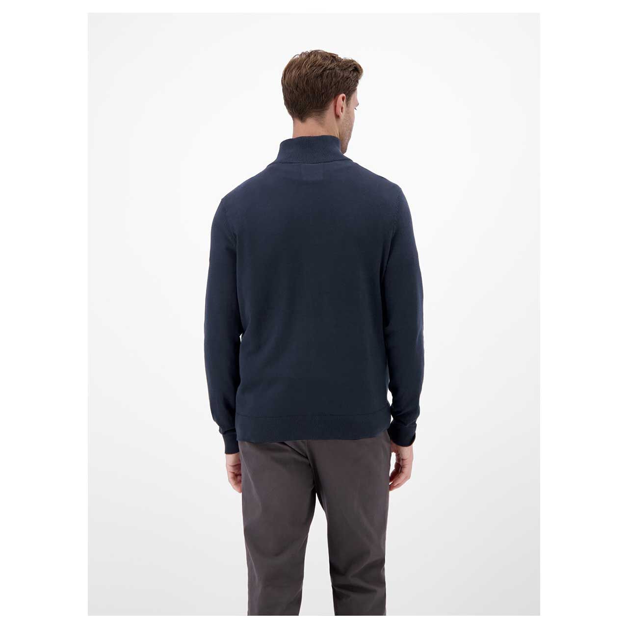 Lerros Herren Pullover Troyer soft classic navy