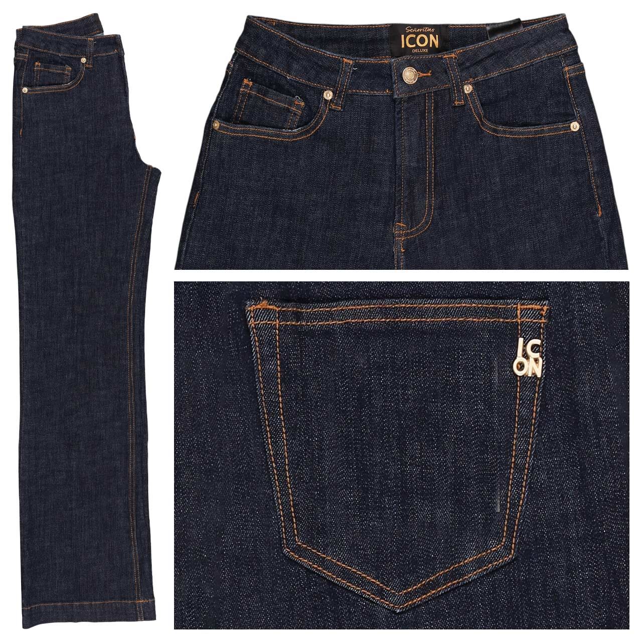 Senoritas ICON Rainbow Jeans raw dark blue