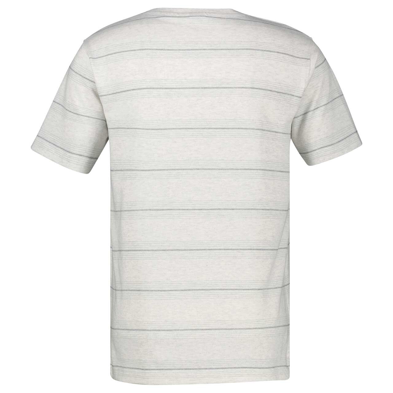 Herren T-Shirt von Lerros in Cremeweiß gestreift, Rückansicht