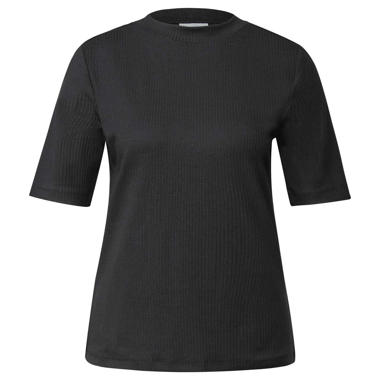 Street One Damen T-Shirt Rib Turtle Neck black