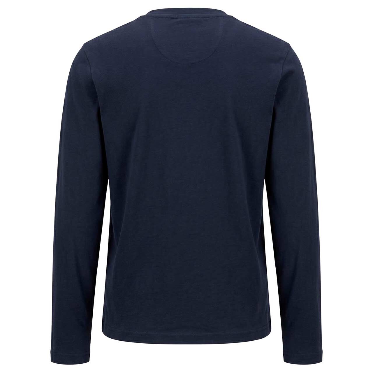 Damen 3/4 Arm Sweatshirt von Soquesto in Dunkelblau mit Print, Rückansicht