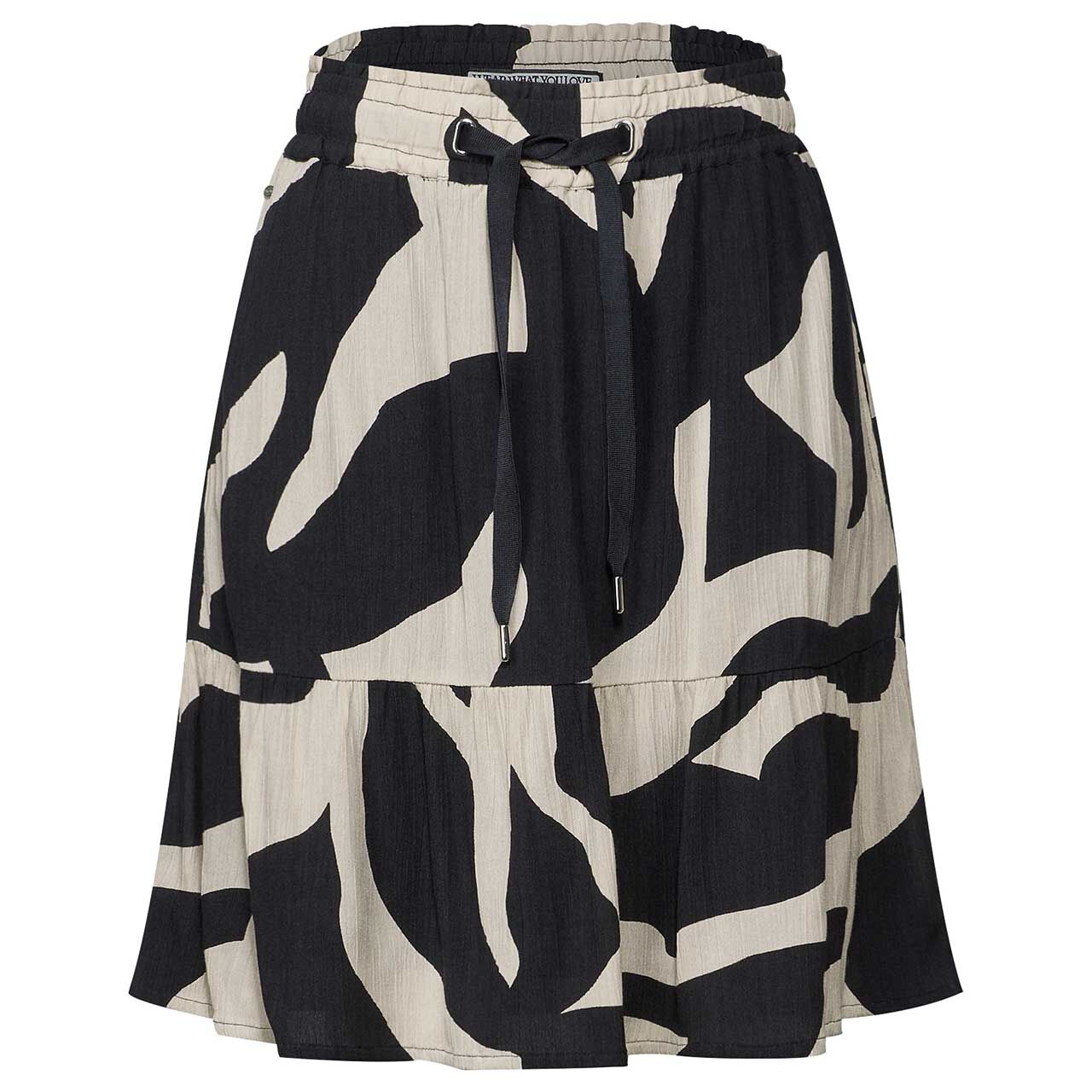 Street One Damen Rock creme black print