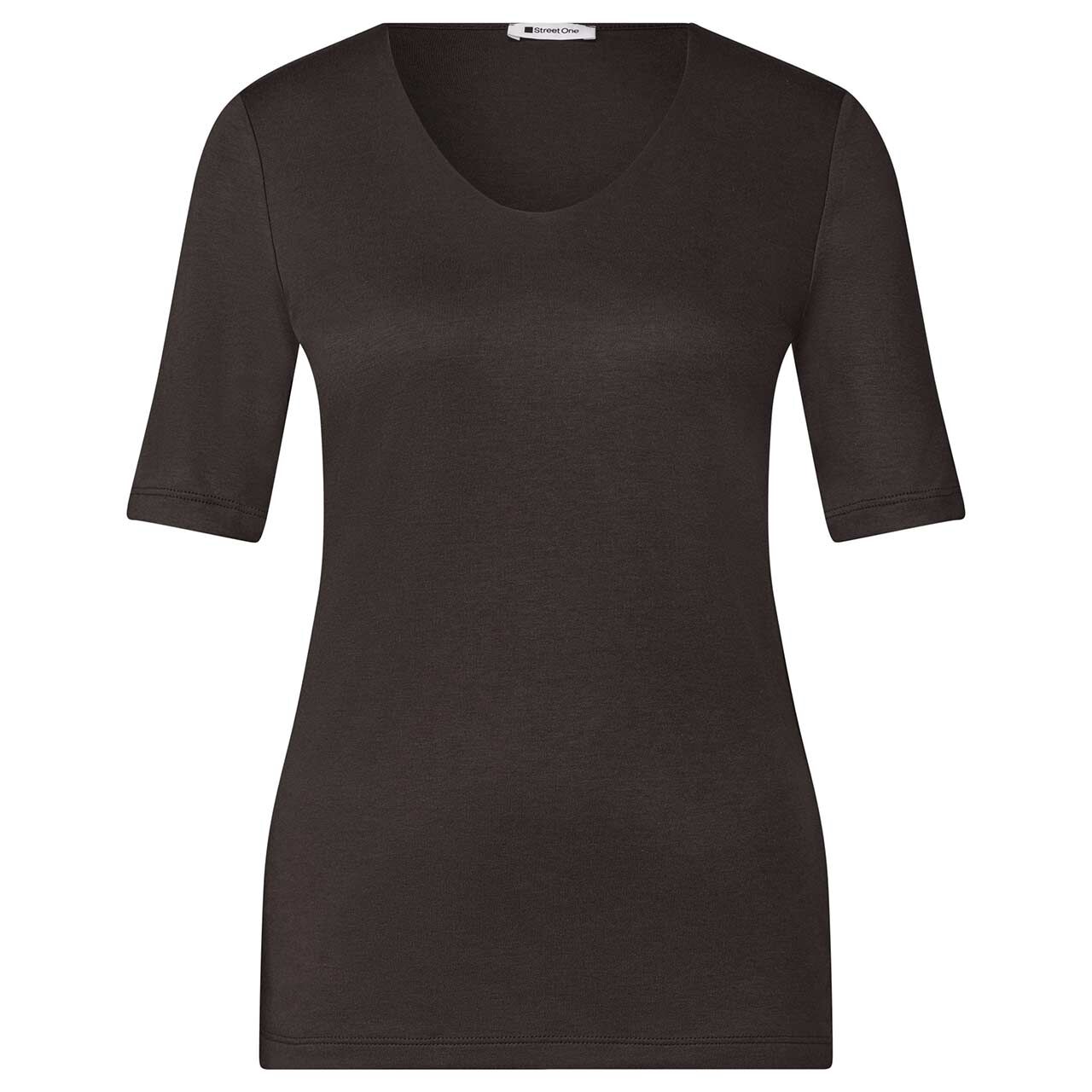 Street One Damen T-Shirt Palmira black coffee
