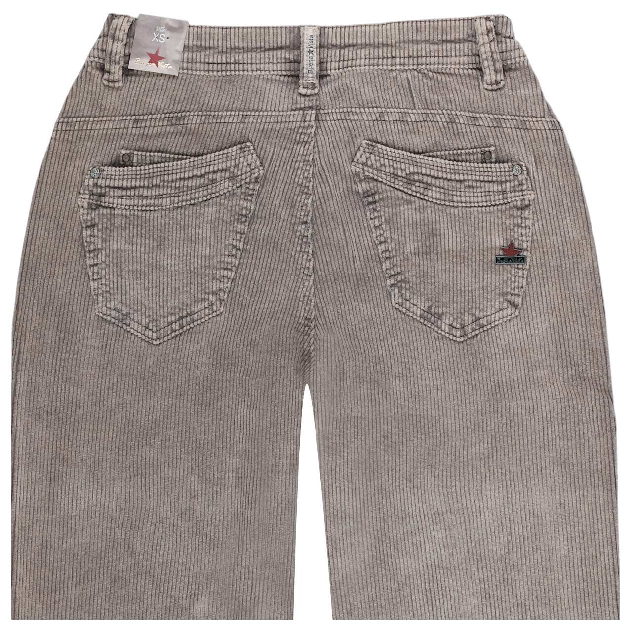 Damen Cordhose Malibu 7/8 Relaxed Corduroy von Buena Vista in Beige, detaillierte Rückansicht