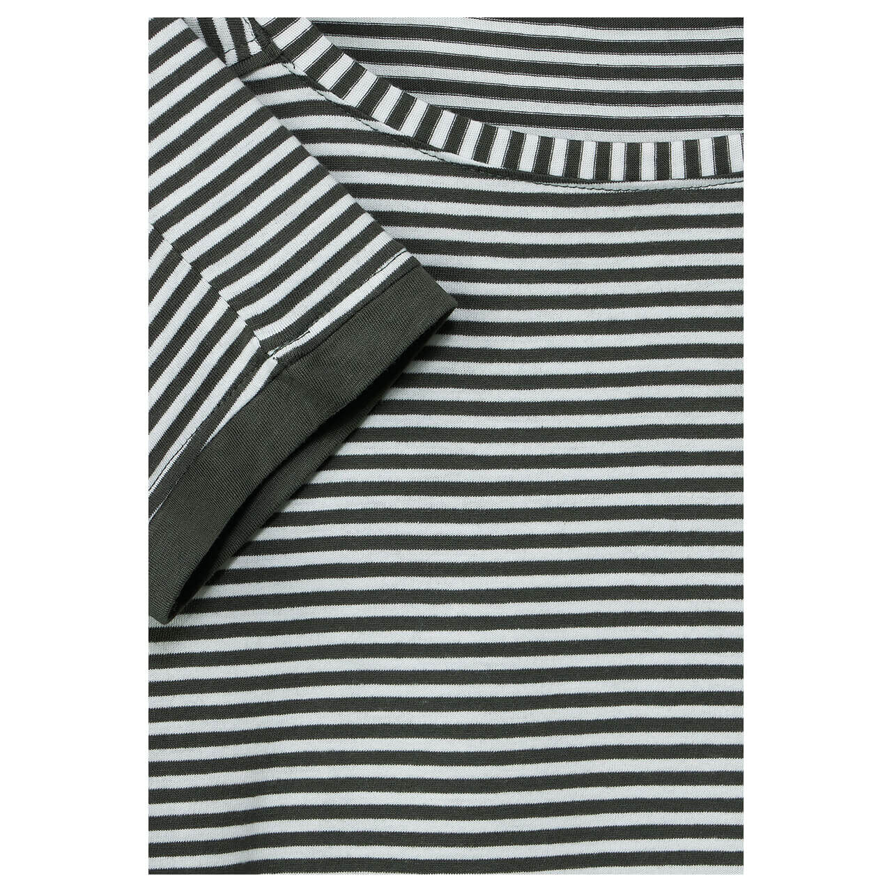 Cecil Basic Stripe 3/4 Arm Shirt easy khaki