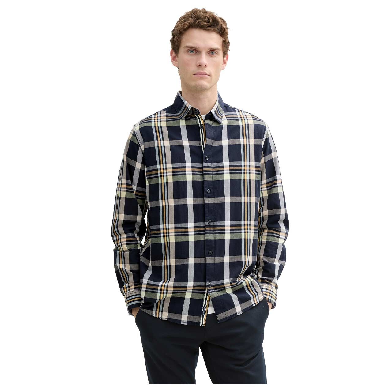 Tom Tailor Herren Hemd navy multicolor check