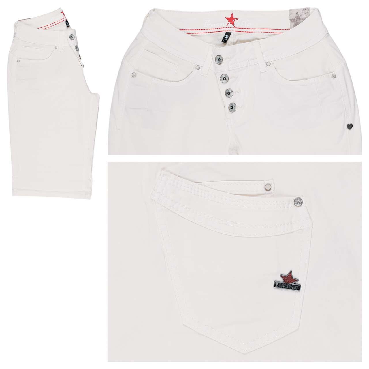 Buena Vista Malibu-Short Summer Twill Baumwollhose ecru