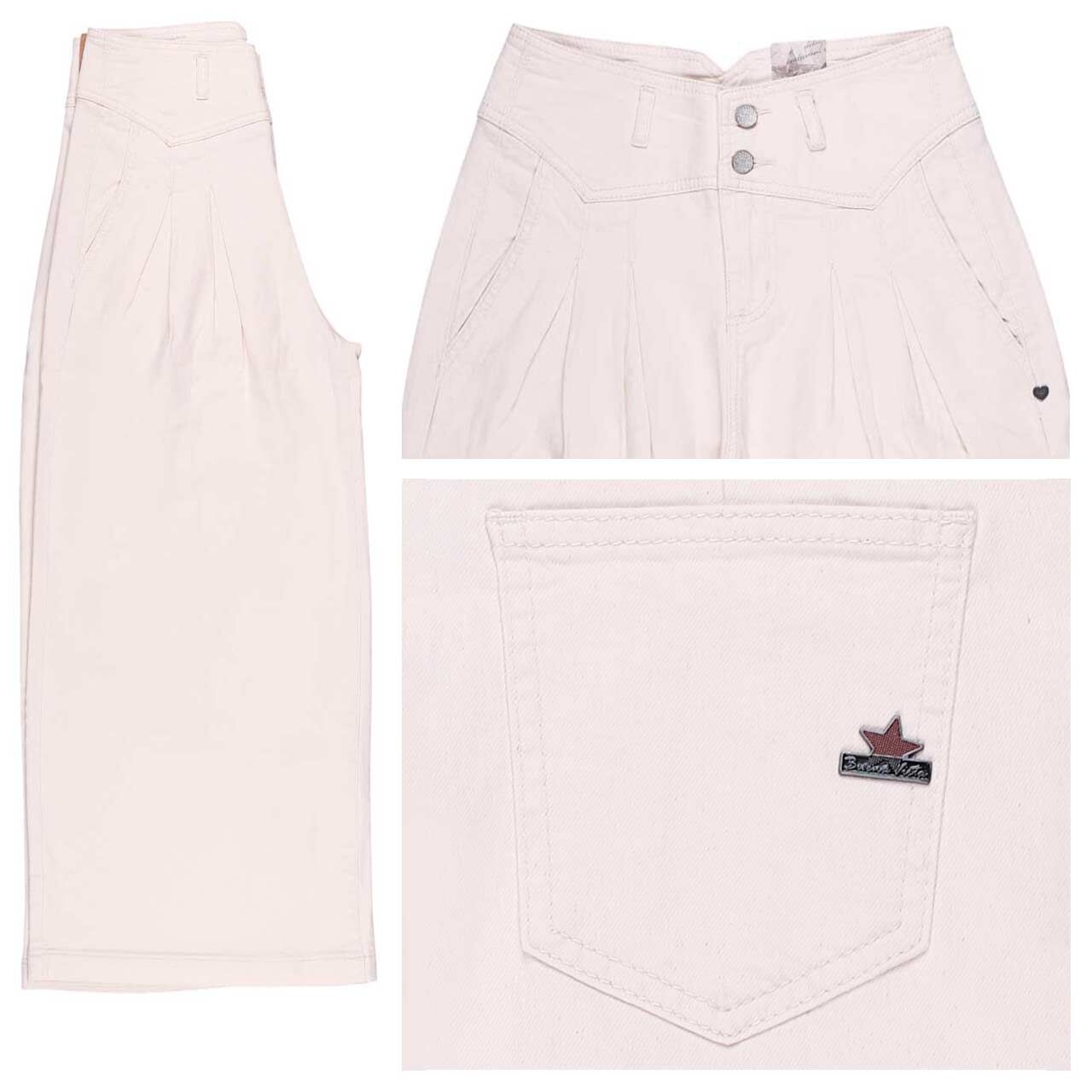 Buena Vista Liv Palazzo 7/8 Stretch Cotton Baumwollhose cream