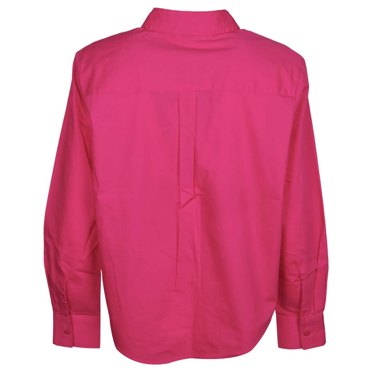 Damen Langarm Bluse Cotton Shirtcollar von Street One in Pink, Rückansicht