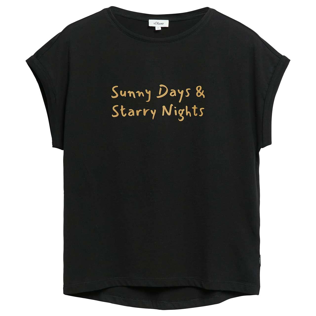 s.Oliver Damen T-Shirt night black
