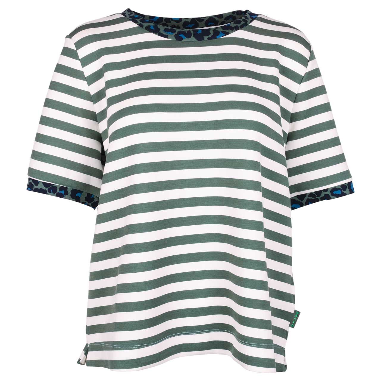 Cecil Damen T-Shirt Striped Soft Modal dried olive green