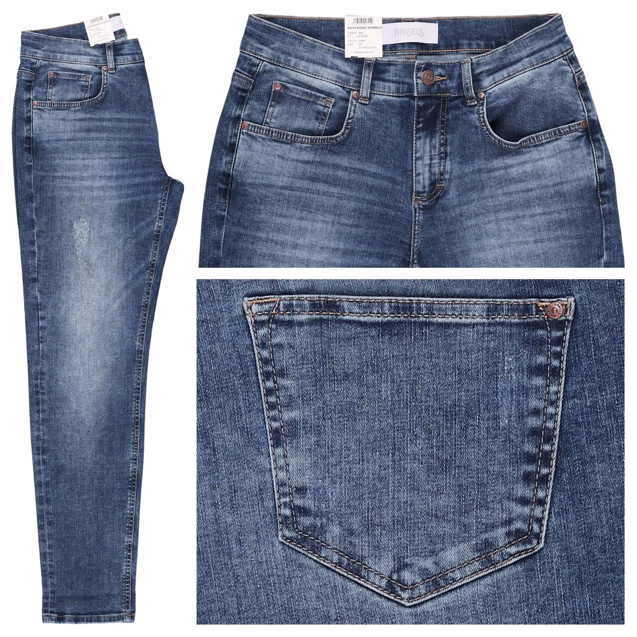 Angels Boyfriend Sparkle Jeans old washed used buffi destroyed