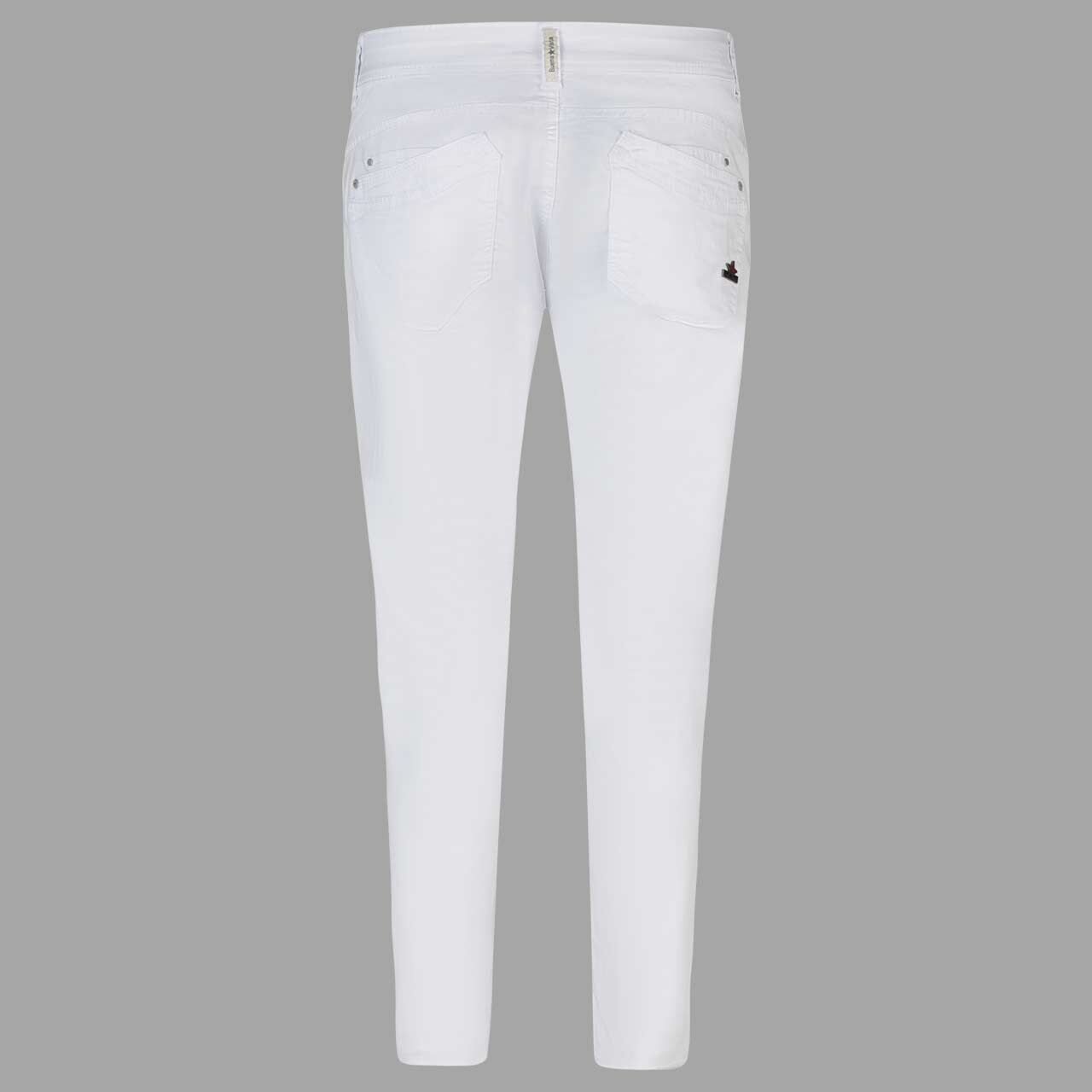 Stretch Twill Baumwollhose Malibu 7/8 von Buena Vista in Weiß, Rückansicht