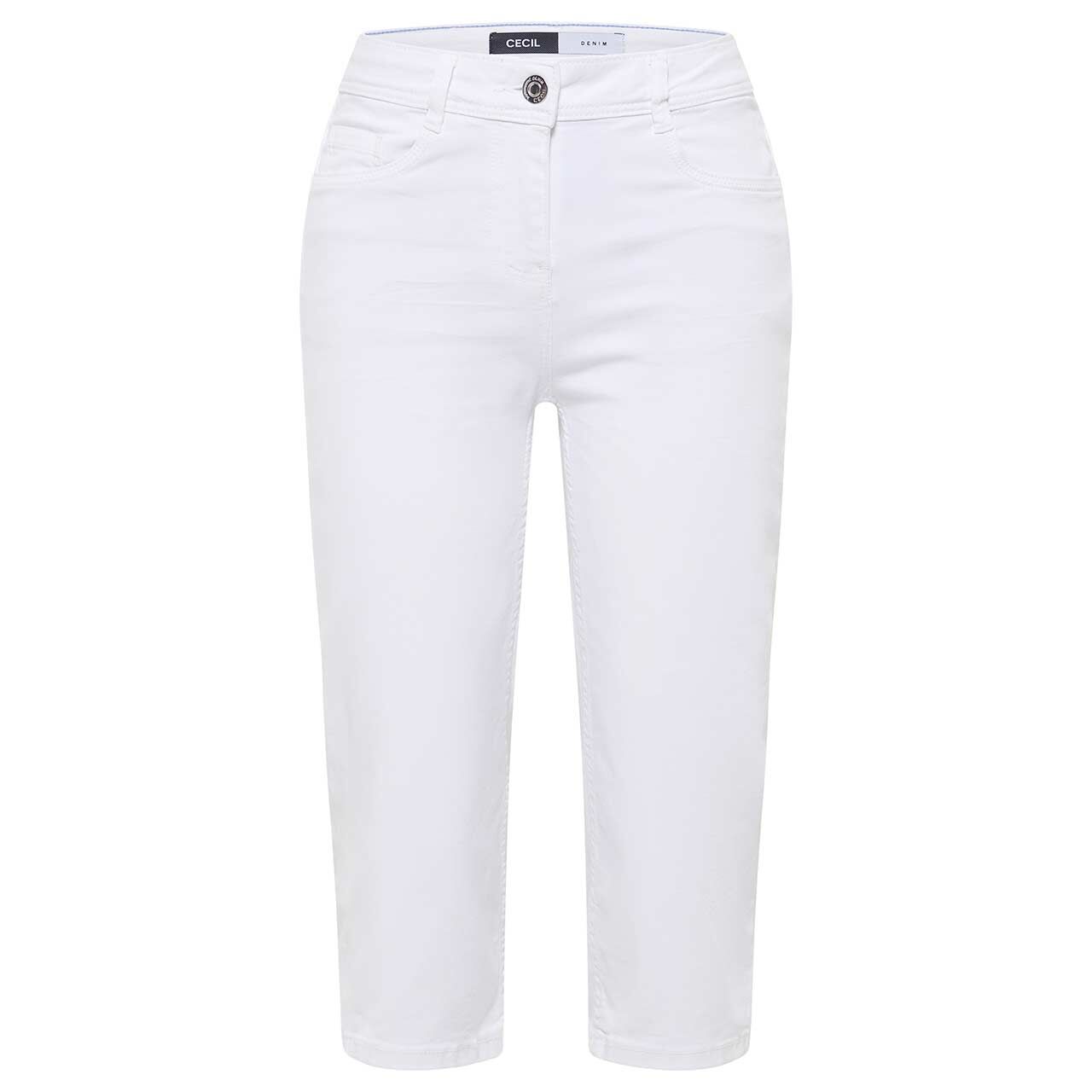 Cecil Toronto Capri 3/4 Jeans white