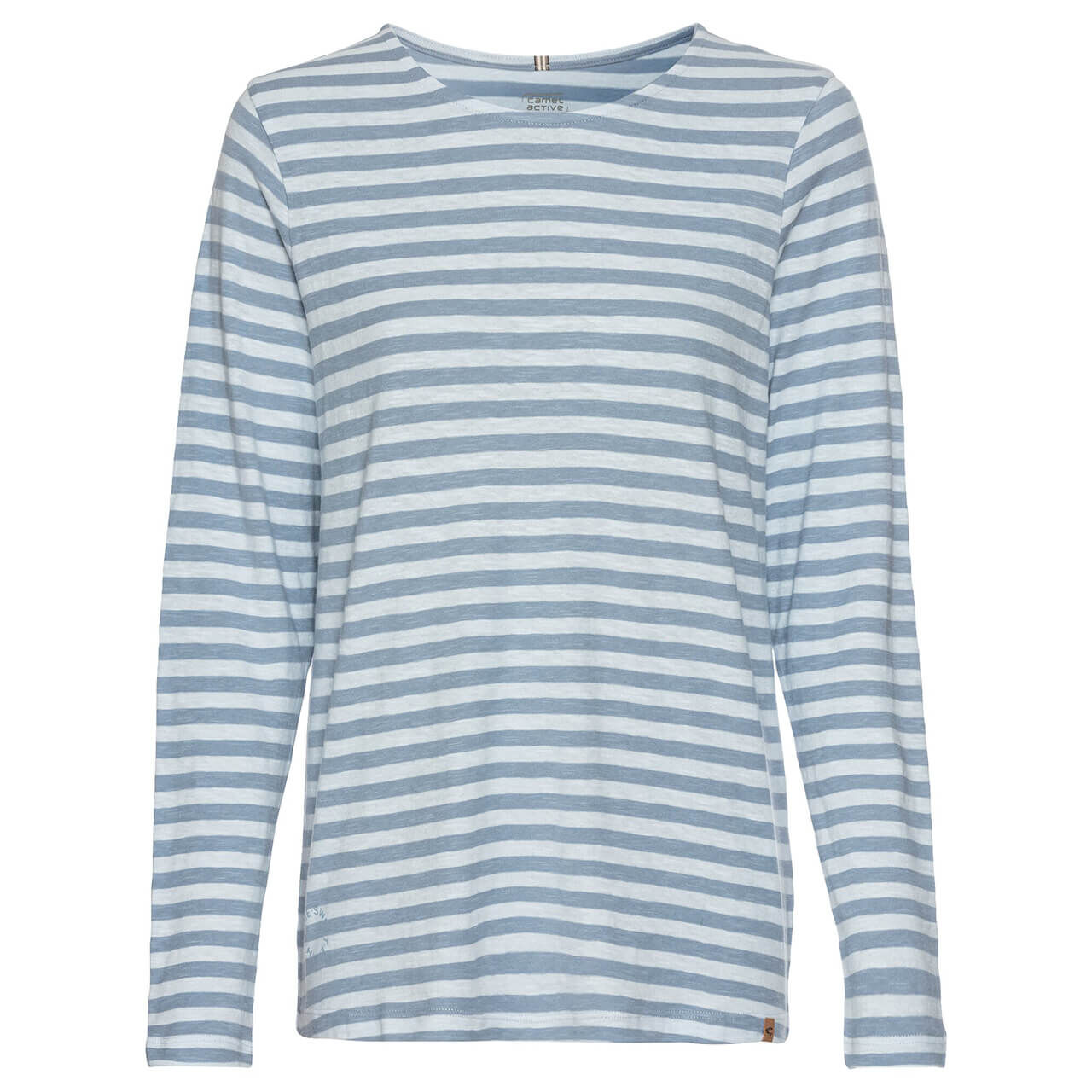 Camel active Damen Langarm Shirt soft blue stripes