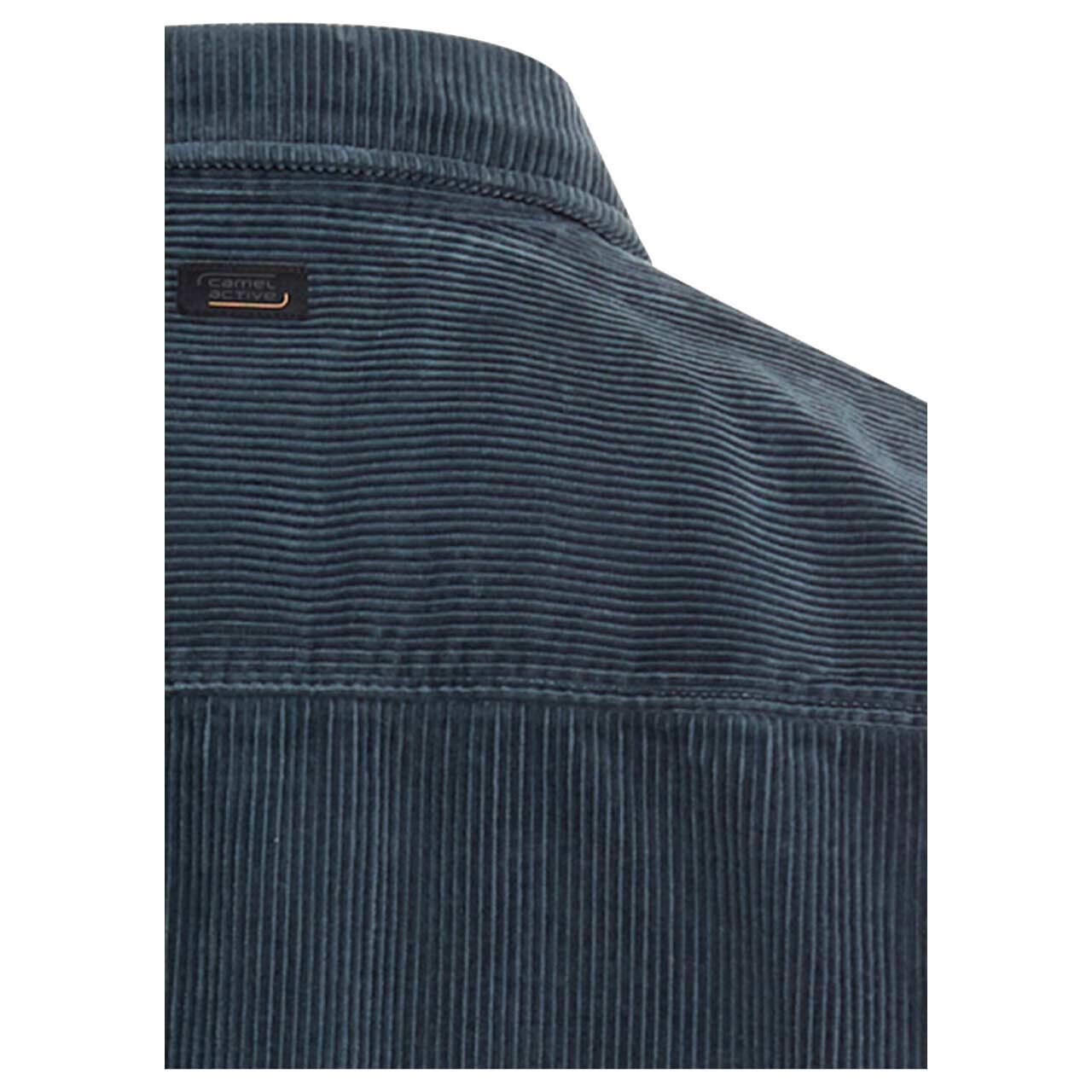 Herren Cord Hemdjacke von Camel active in Blau, detaillierte Rückansicht