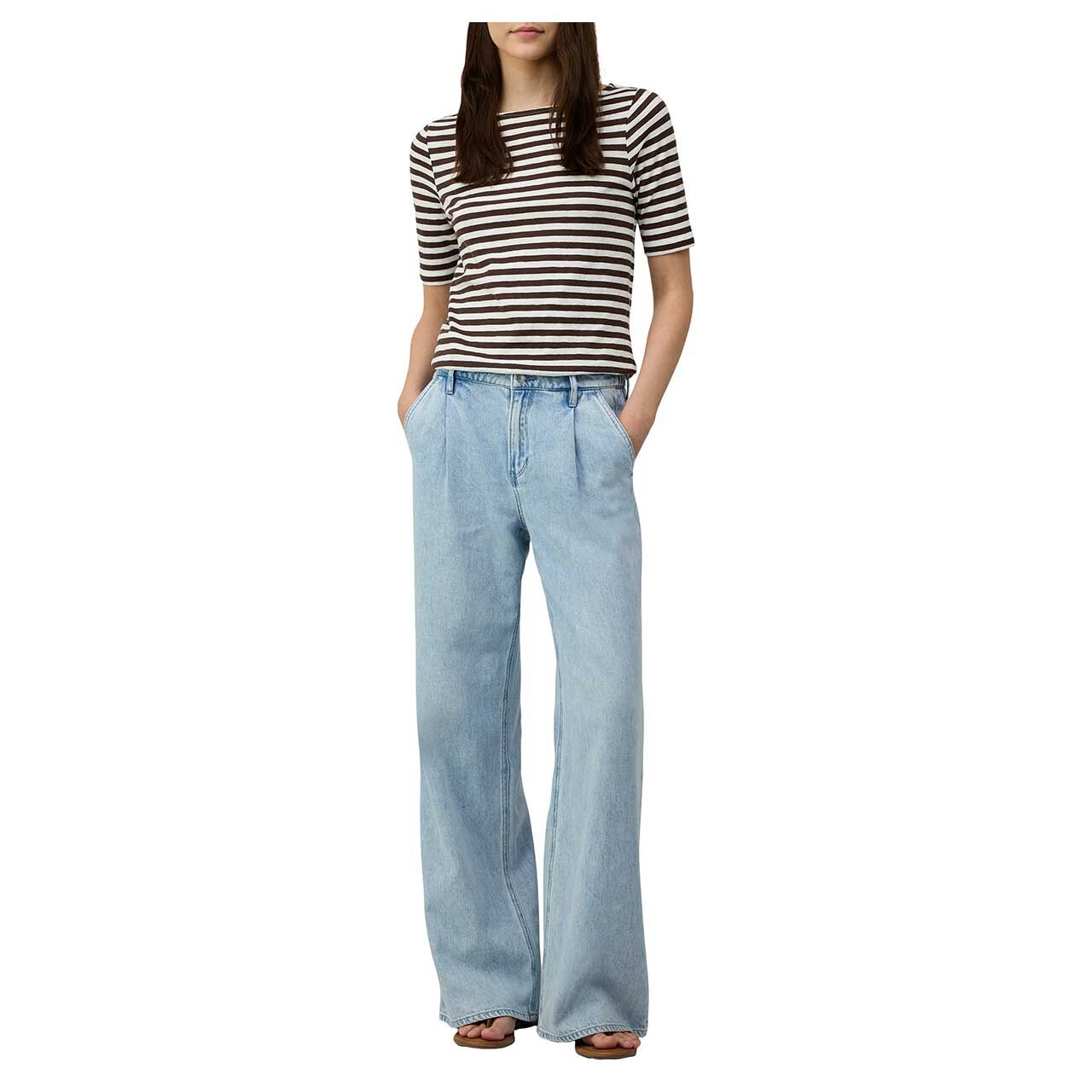 s.Oliver Damen T-Shirt chocolate brown stripes