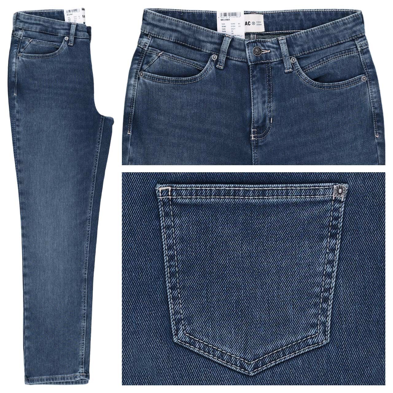 MAC Melanie Jeans blue used cosy thermo denim