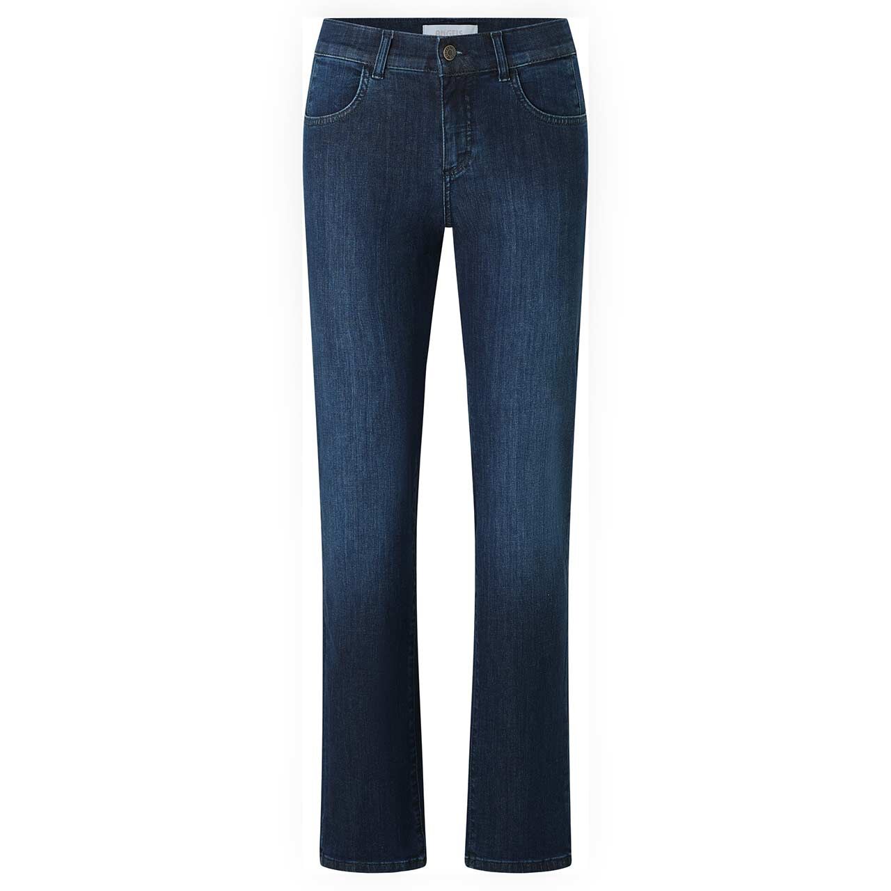 Stretch Damenjeans Dolly von Angels in Dunkelblau angewaschen, Vorderansicht