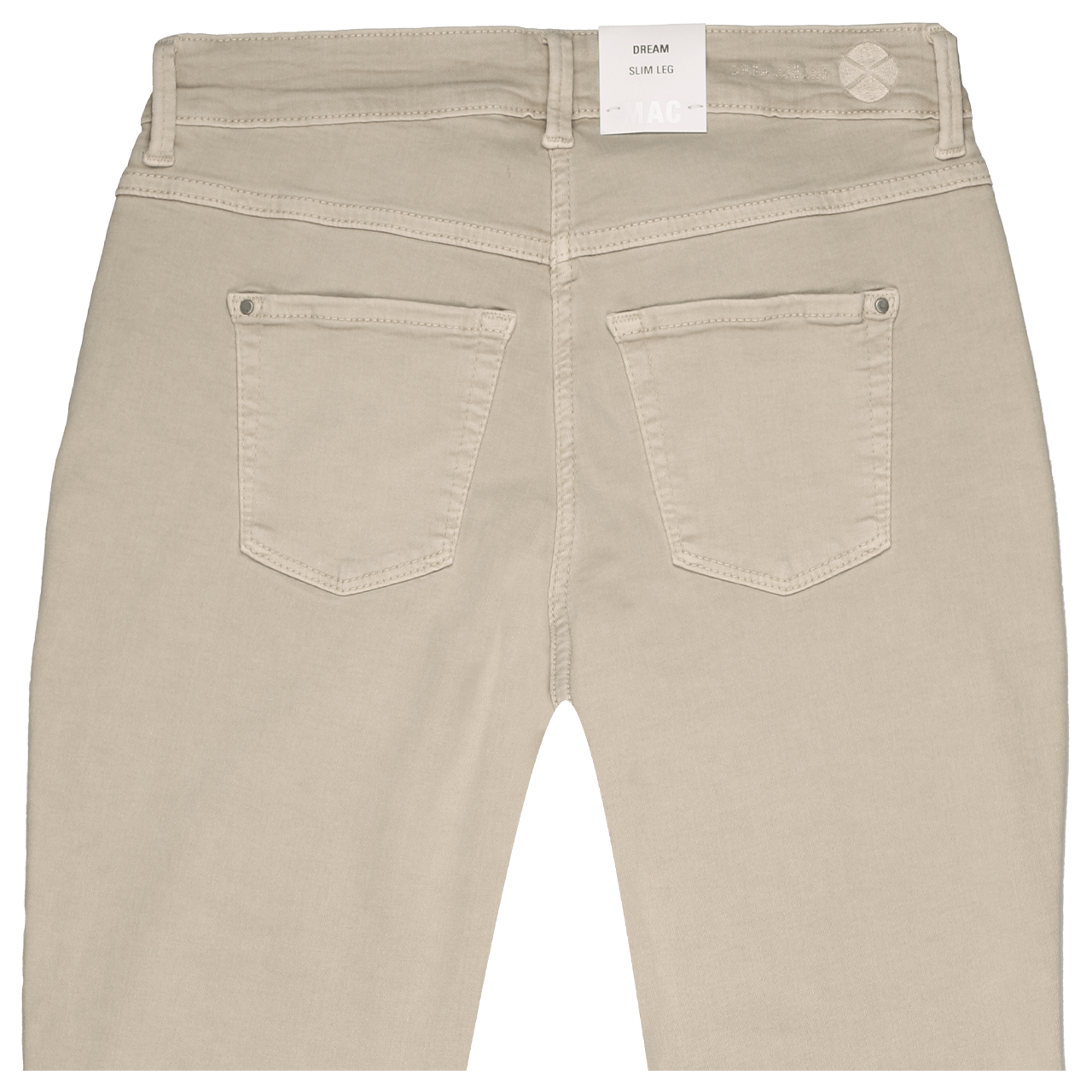 Stretch Damen 7/8 Jeans Dream Chic von MAC in Beige, detaillierte Rückansicht