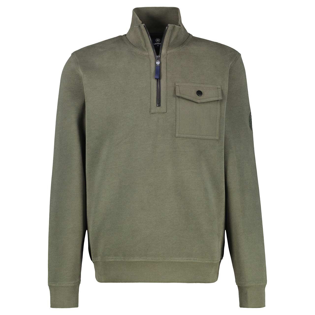 Lerros Herren Sweatshirt Troyer nordic olive