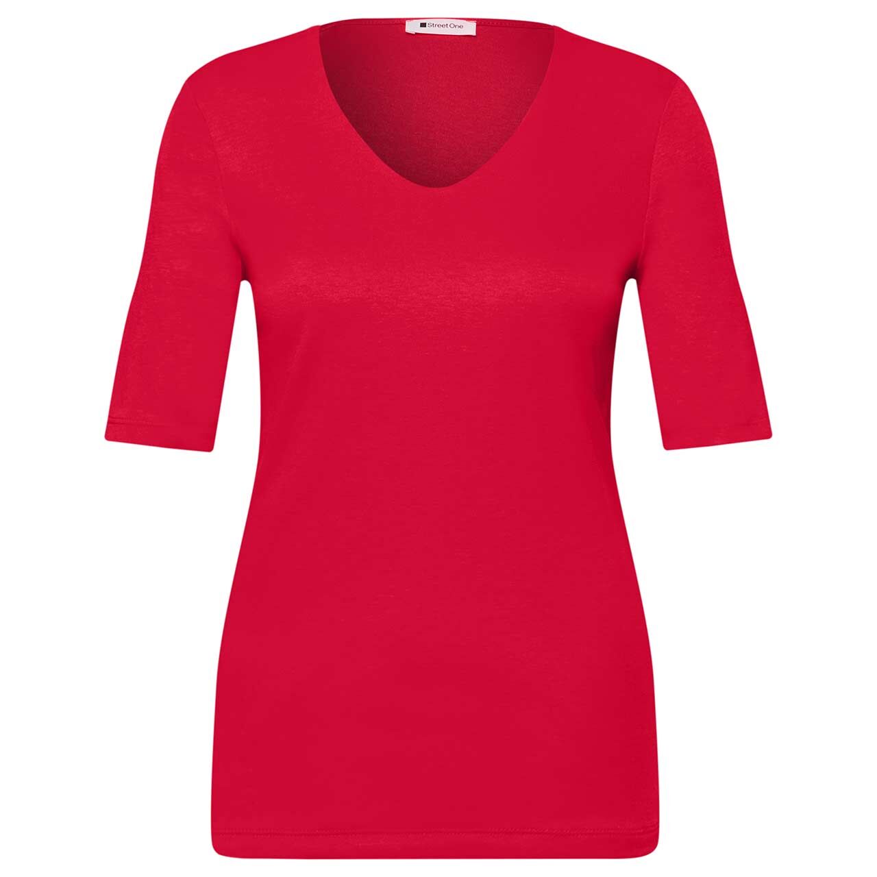 Street One Damen T-Shirt Palmira salsa red