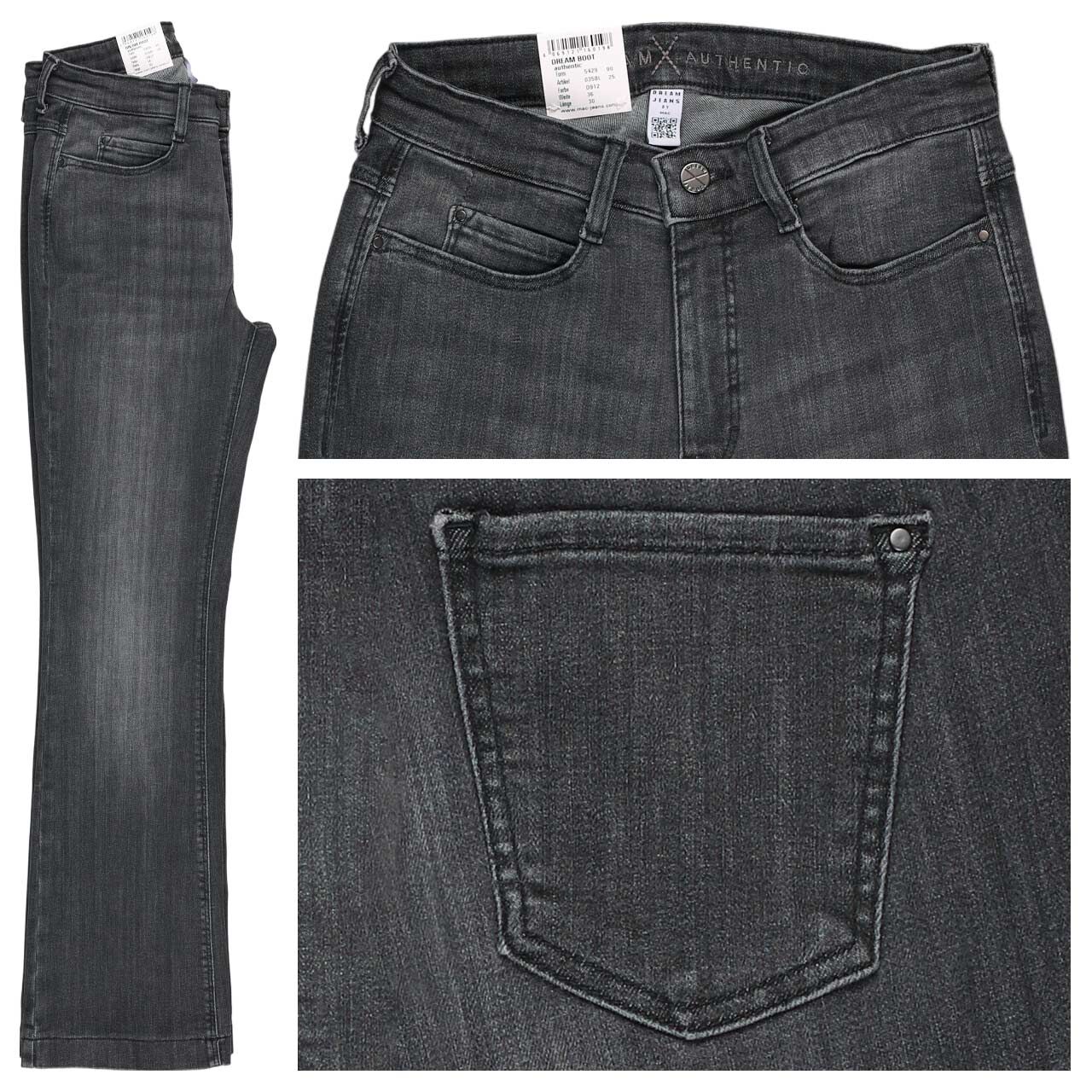 MAC Dream Boot Jeans grey basic wash authentic