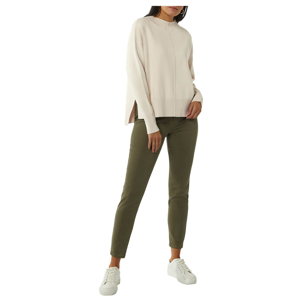 Comma Damen Pullover light creme