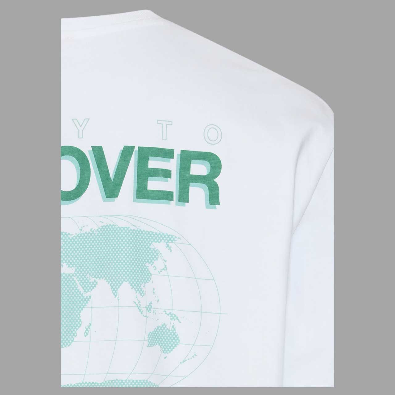 Herren T-Shirt von Camel active in Weiß mit Print, detaillierte Rückansicht