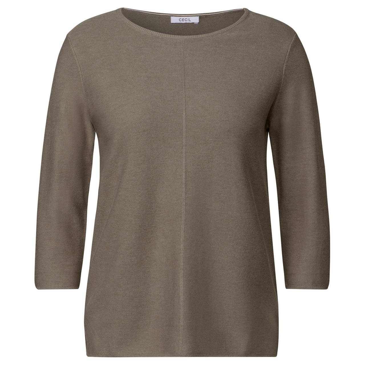 Cecil Damen 3/4 Arm Pullover Structured smokey taupe melange Cecil Damen 3/4 Arm Pullover Structured smokey taupe melange