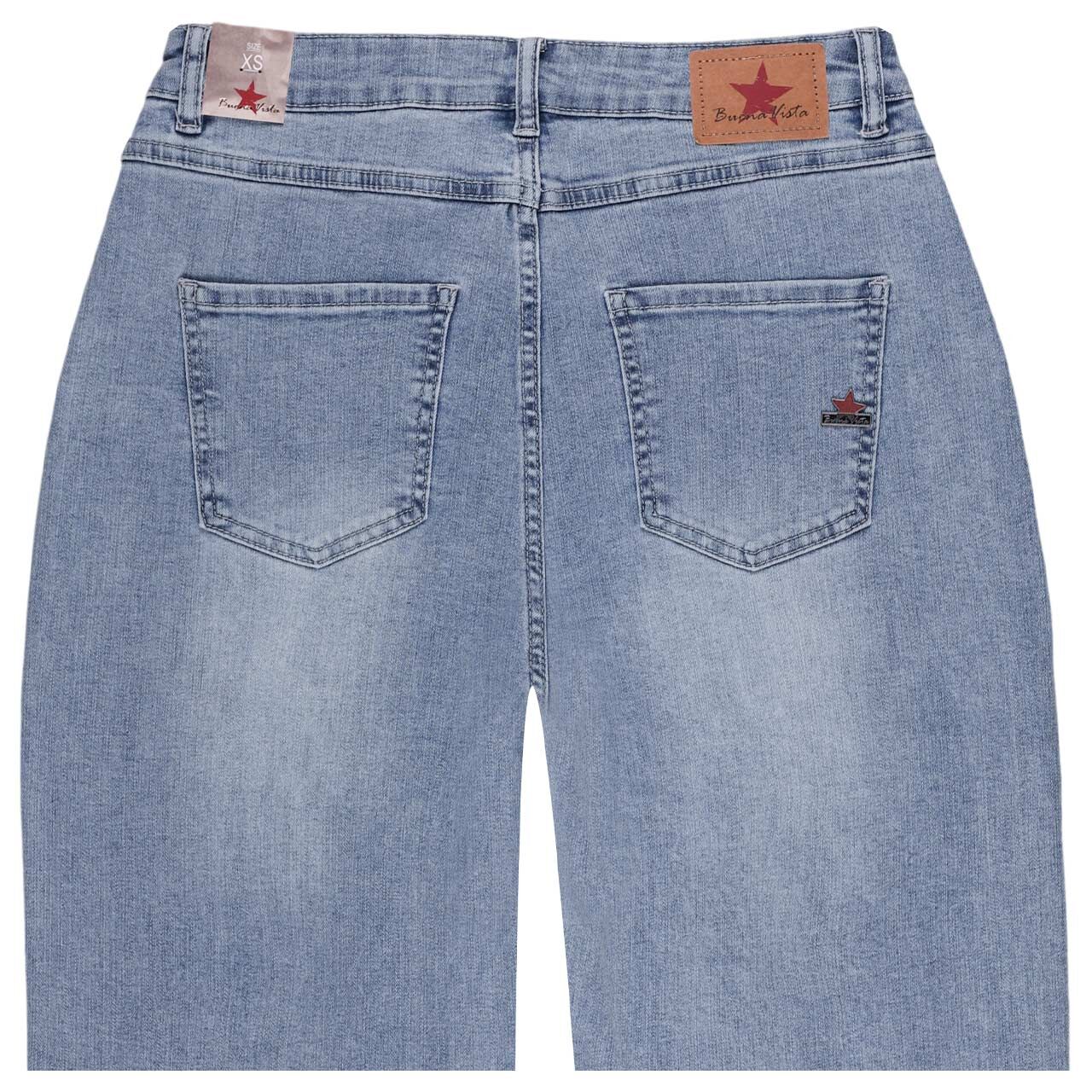 Damen 7/8 Jeans Ballon von Buena Vista in Hellblau angewaschen, detaillierte Rückansicht