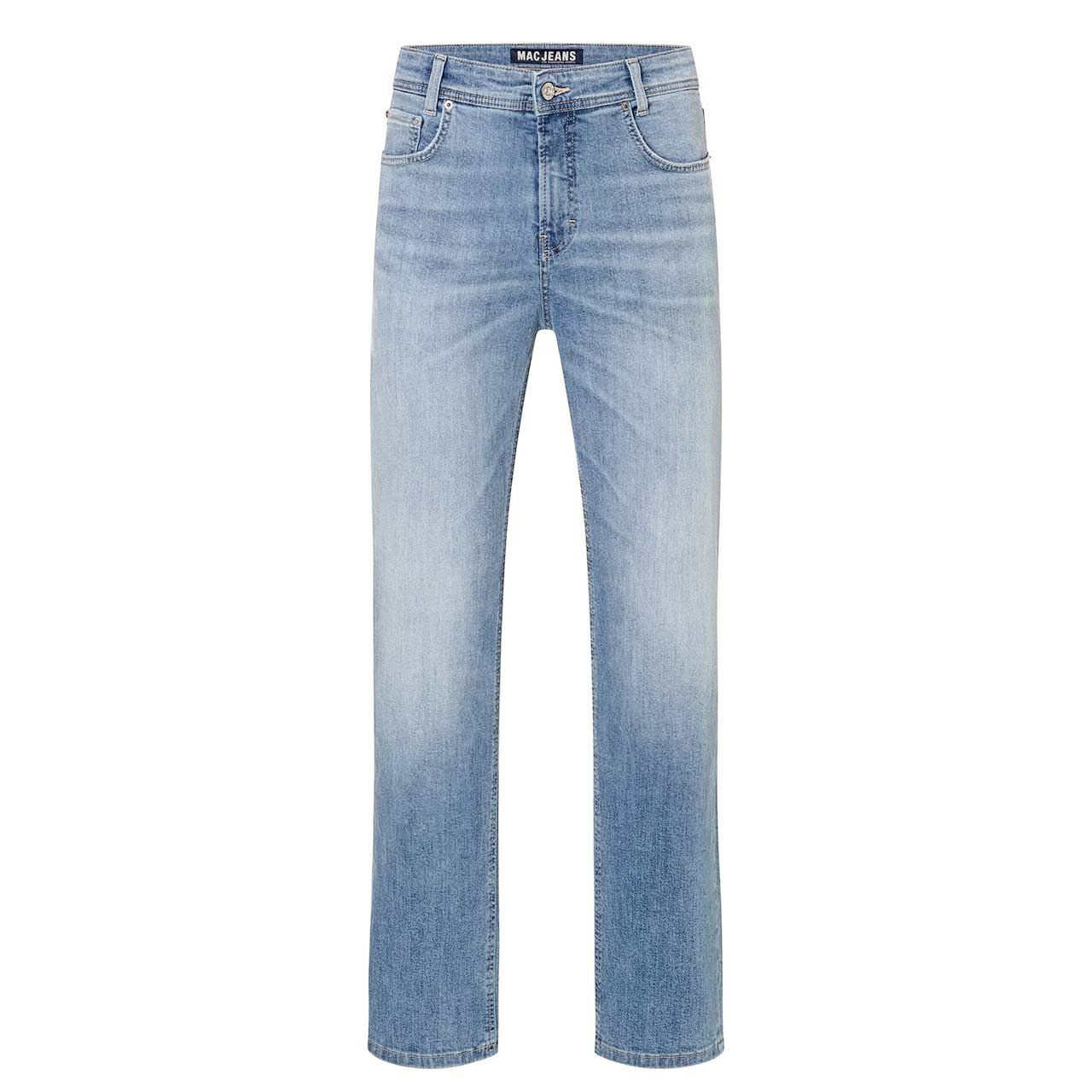 Herrenjeans Rick von MAC in Hellblau verwaschen, Vorderansicht