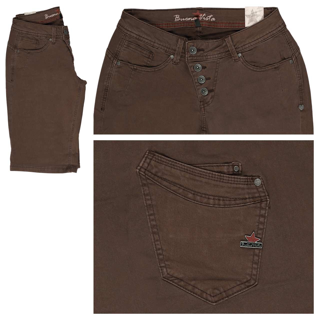 Buena Vista Malibu-Short Stretch Summer Twill Baumwollhose kaffee