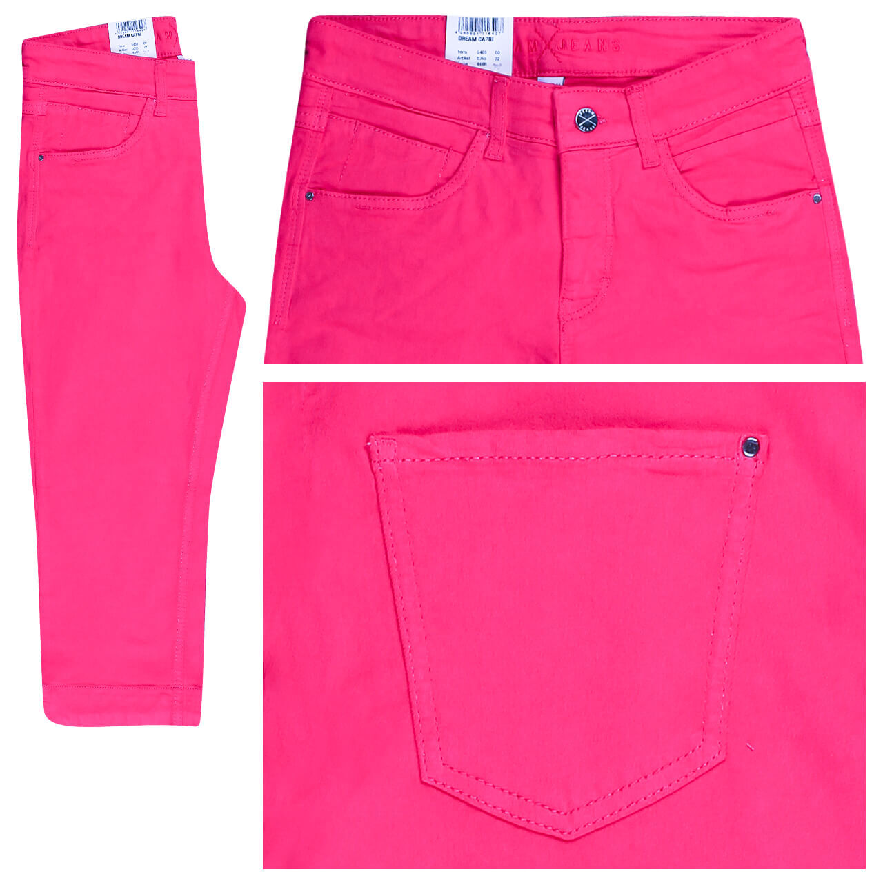 MAC Jeans Dream Capri für Damen in Pink, FarbNr.: 444R