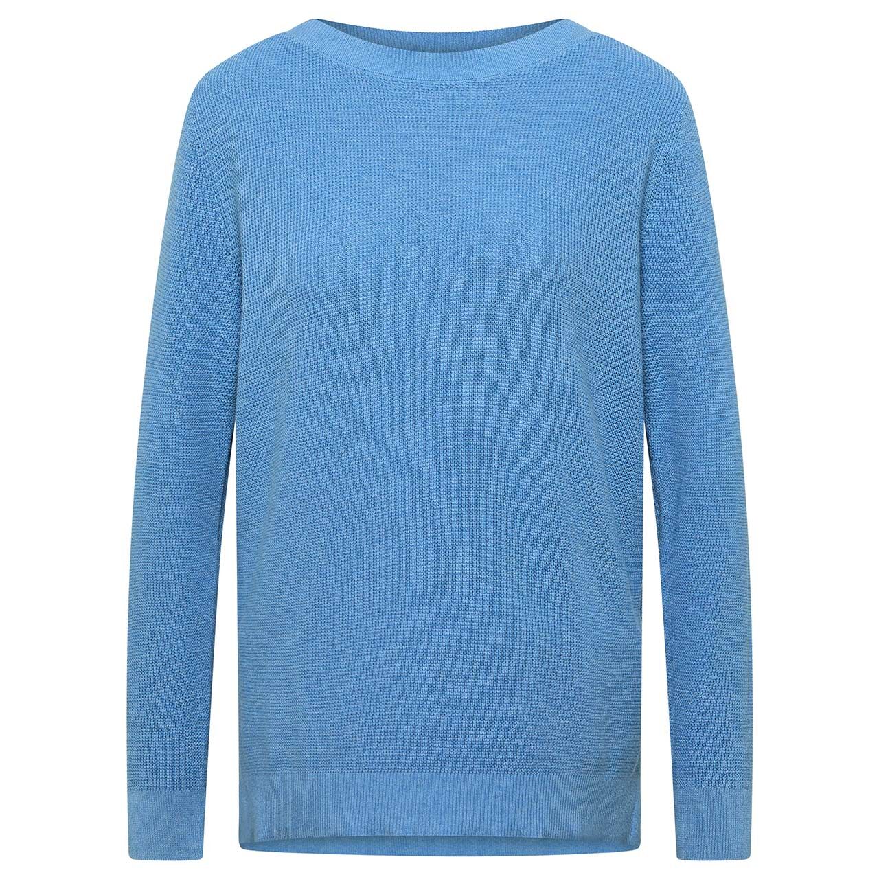 Cecil Damen Pullover Structured Boatneck cloud blue melange