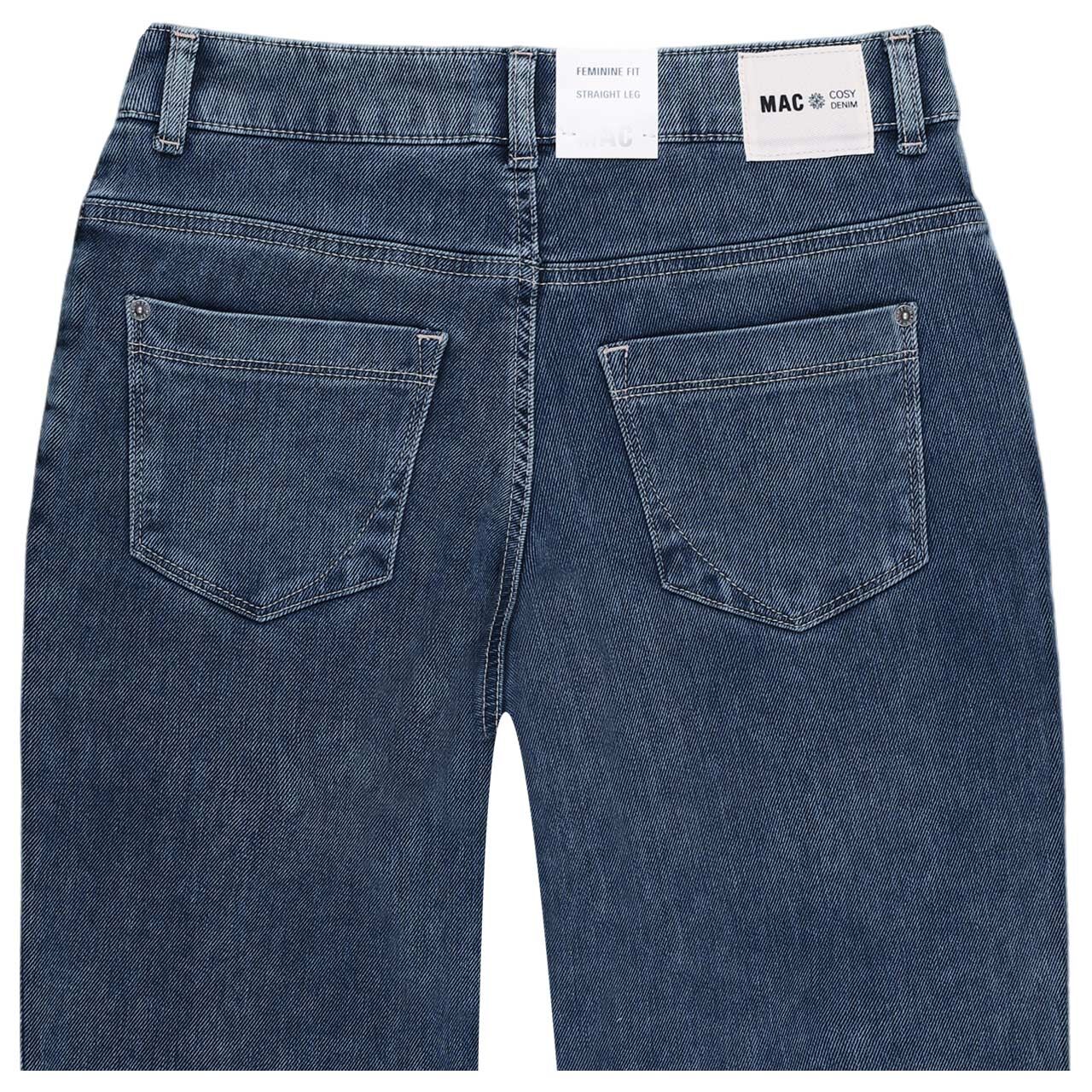 Damenjeans Gracia von MAC in Hellblau angewaschen, detaillierte Rückansicht