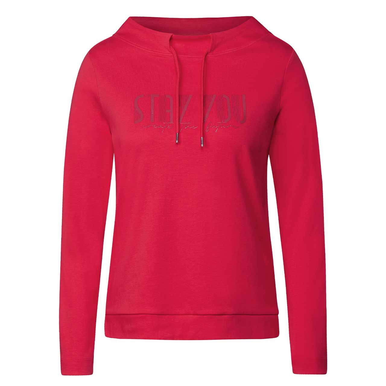 Cecil Damen Langarm Shirt Funnel Neck granita red