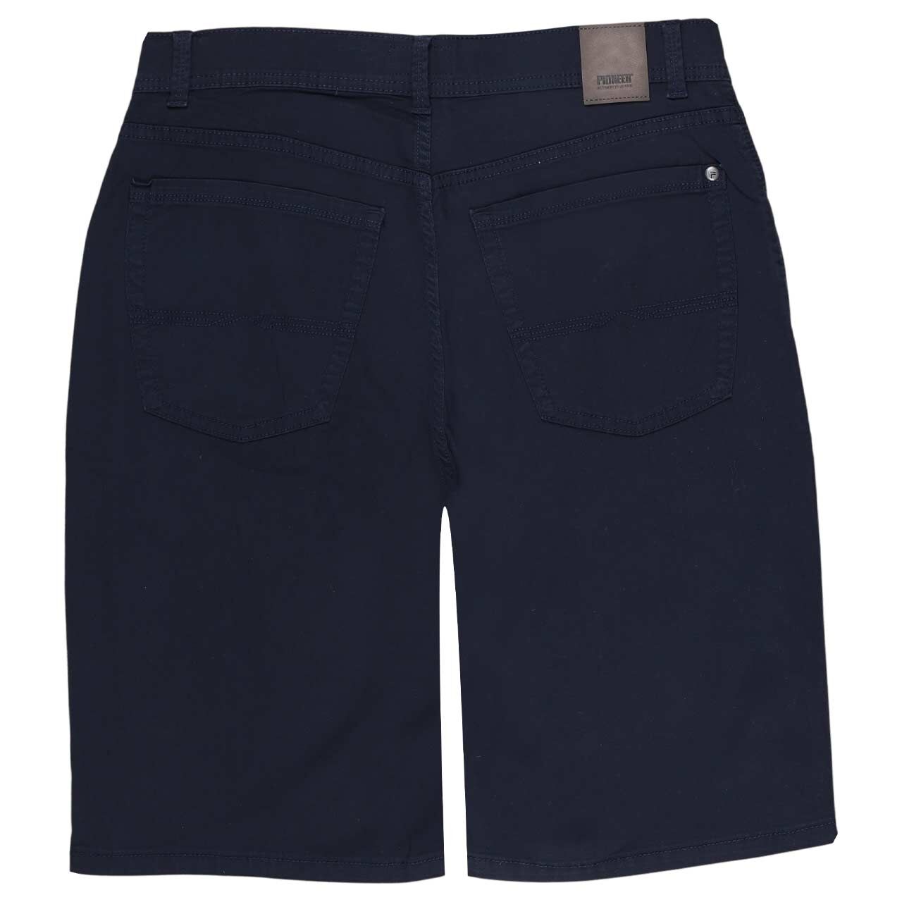 Baumwoll Bermuda Finn von Pioneer in Dunkelblau, detaillierte Rückansicht