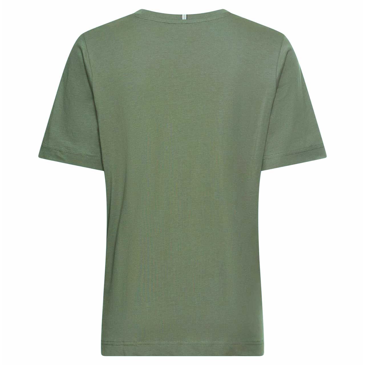 Damen T-Shirt von Camel active in Olivgrün mit Print, Rückansicht