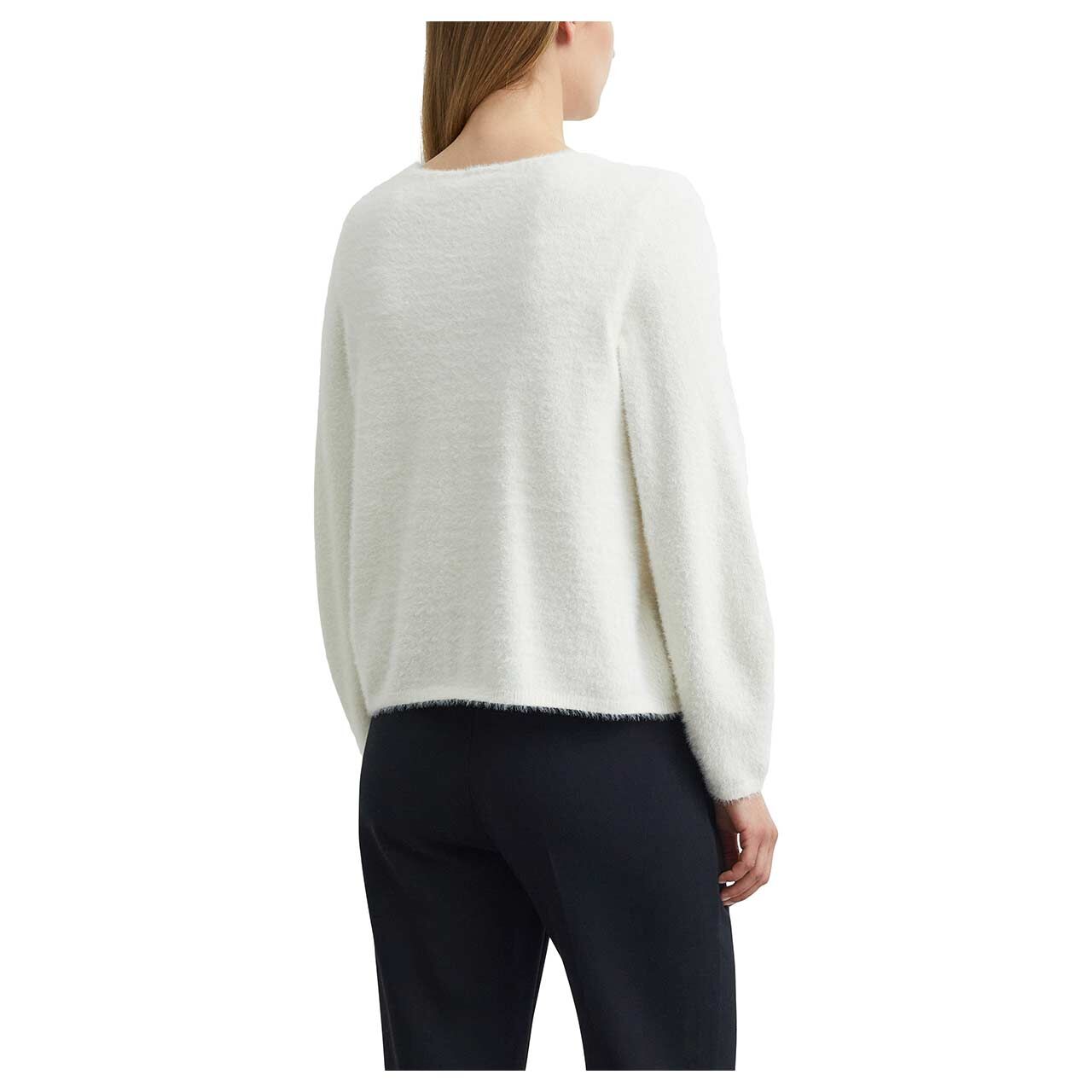 Damen Pullover von Comma in Cremeweiß, Rückansicht am Model