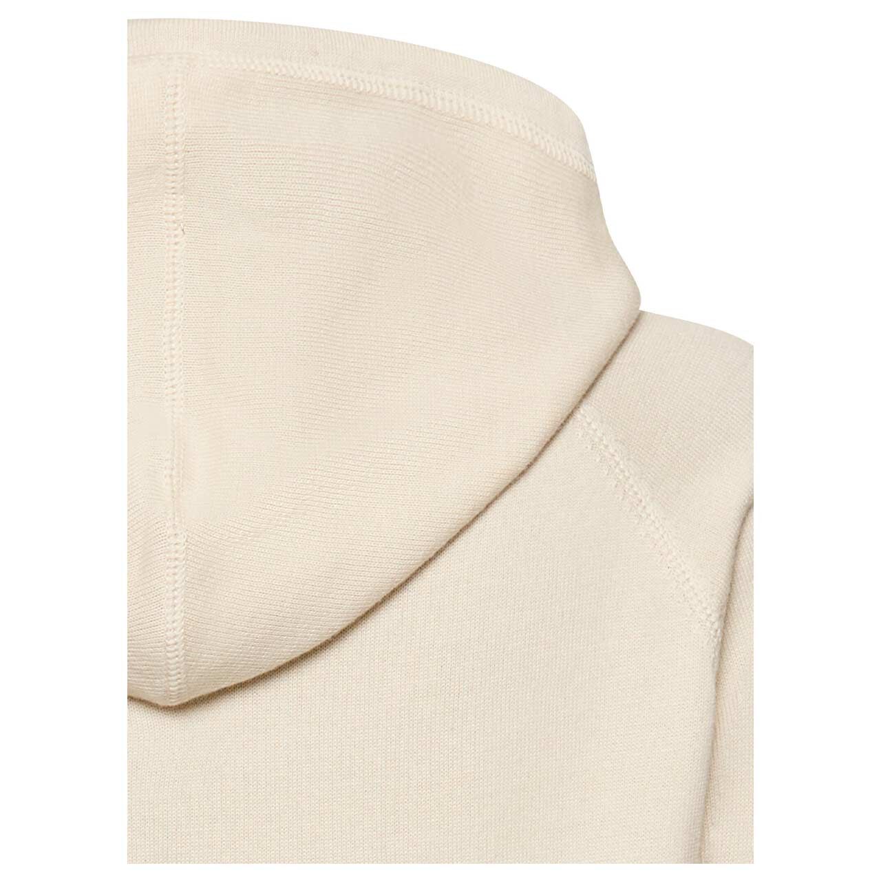 Damen Kurzarm Hoodie Sweatshirt von Camel active in Hellbeige, detaillierte Rückansicht